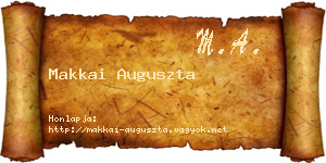 Makkai Auguszta névjegykártya